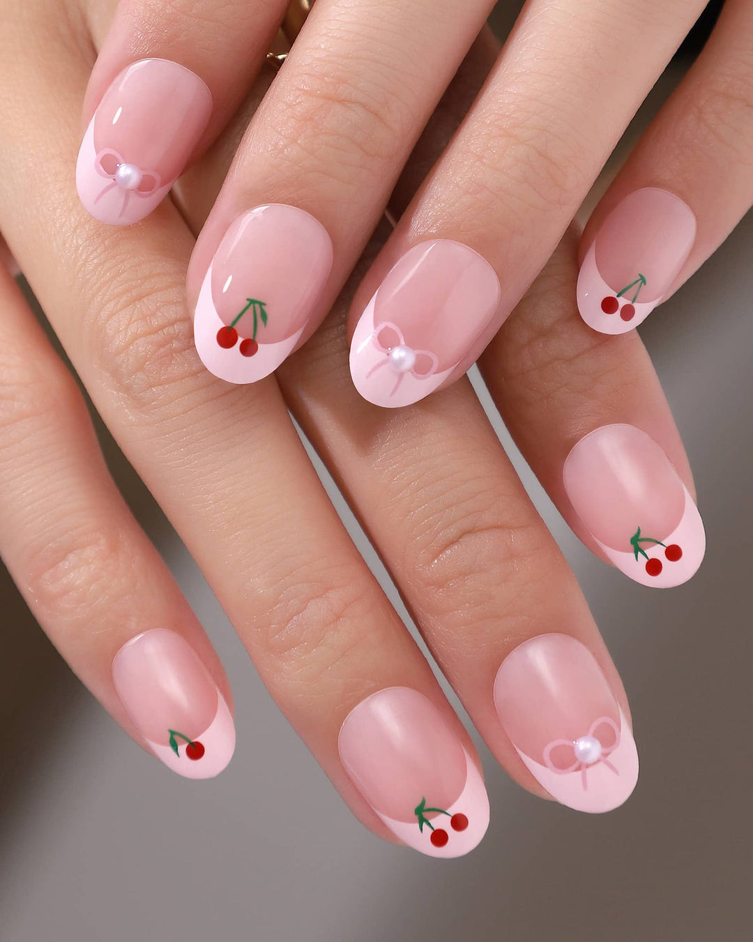 Infinaluxe Press-On Nails - Cherry Blossom - Oval