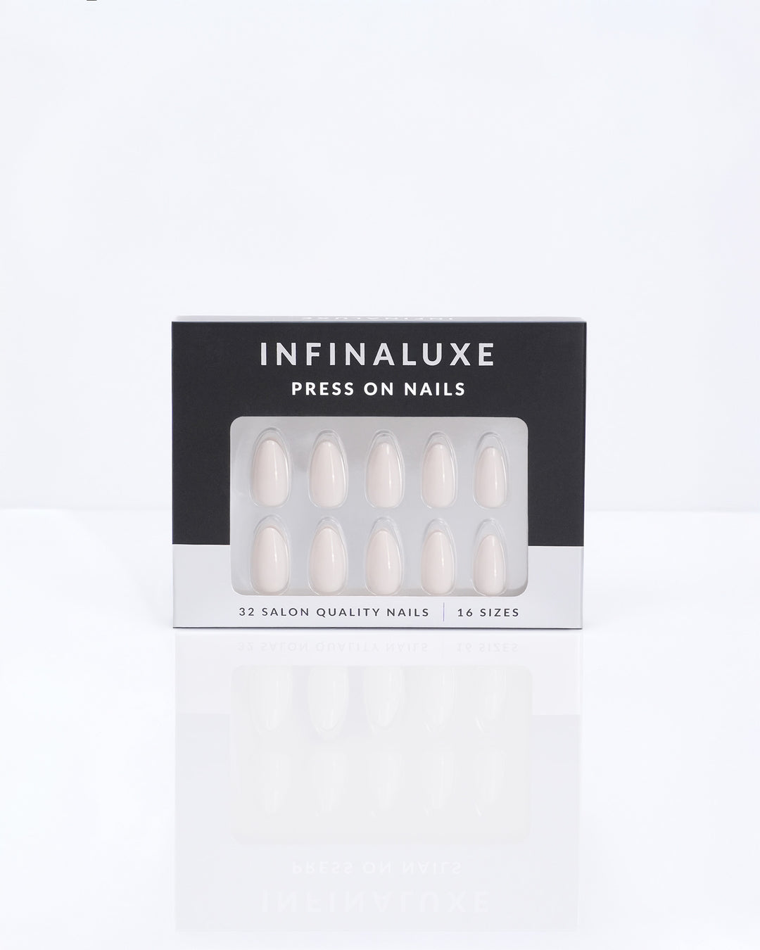 Infinaluxe Press-On Nails - Ivory - Almond