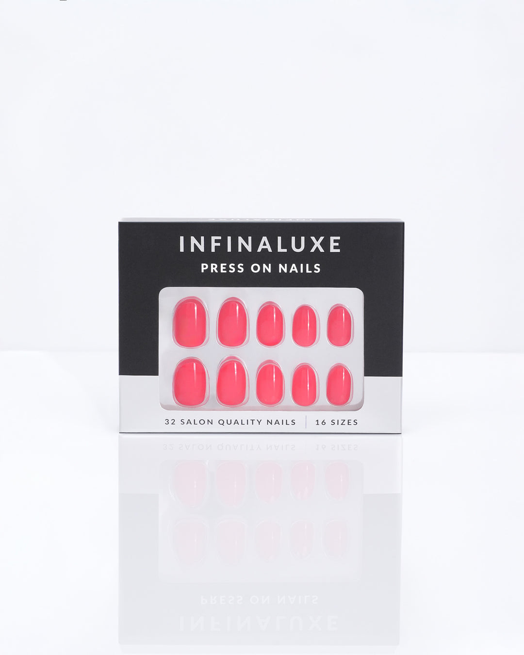 Infinaluxe Press-On Nails - Rouge - Oval