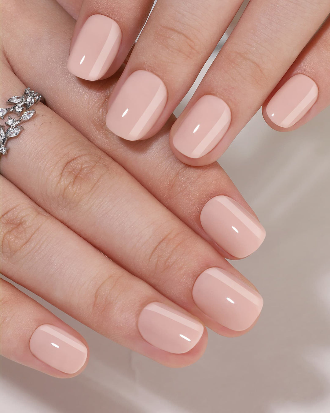 Infinaluxe Press-On Nails - Bare - Round