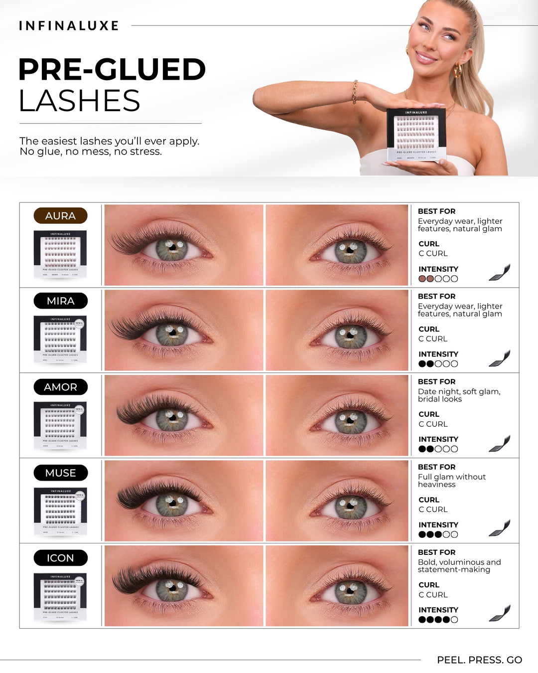 Infinaluxe Pre-Glued Lash Extensions x 2